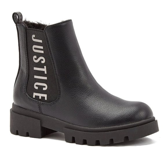 NWT Justice Big Girl Lug Bottom Chelsea Boot Size 6 - Picture 1 of 12